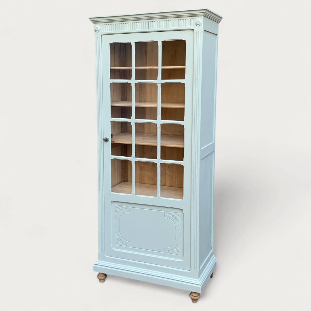 Antique celadon glass Parisian wardrobe H162