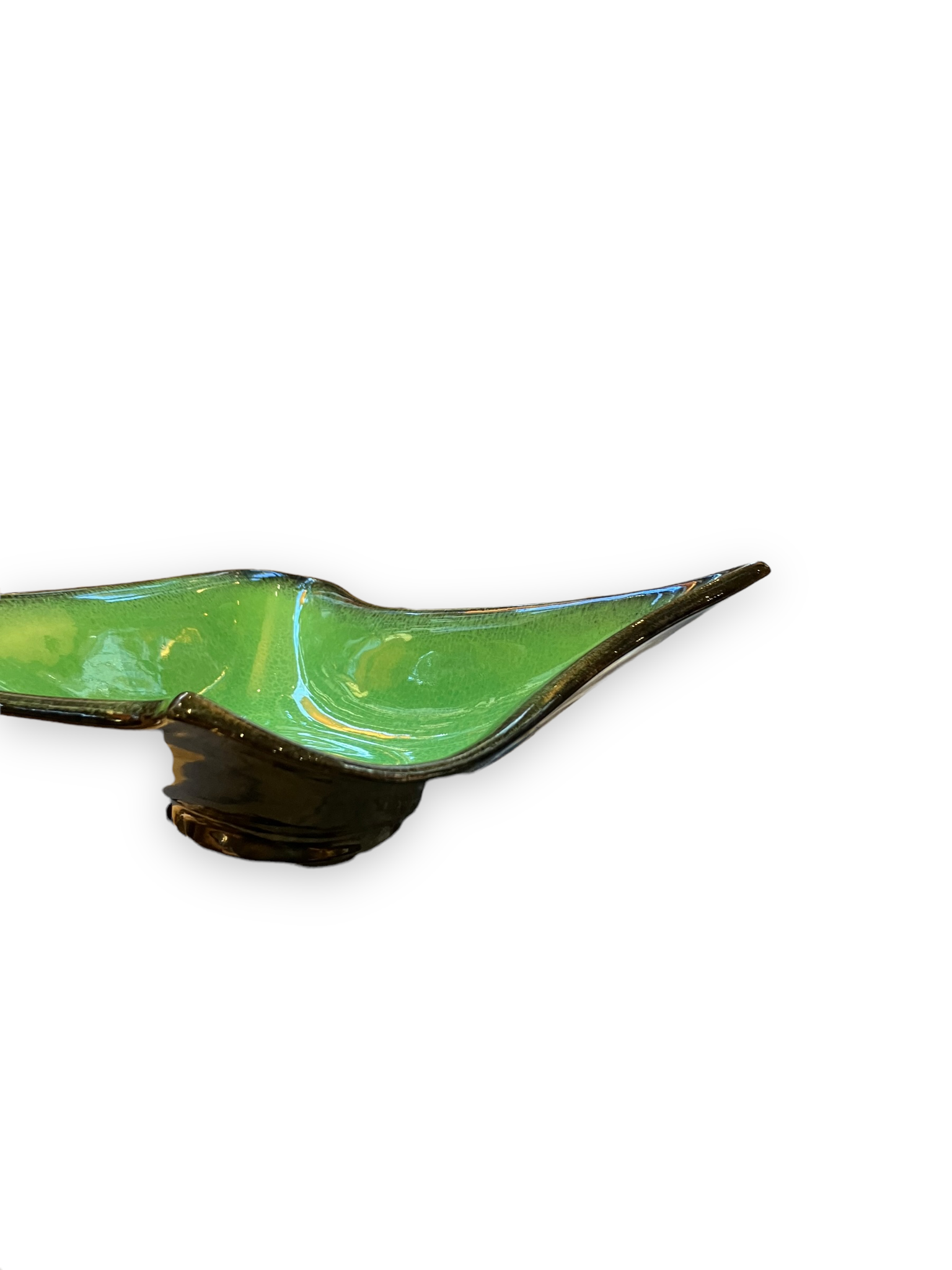 Ceramidi cup in varnished ceramic green and black mordorée