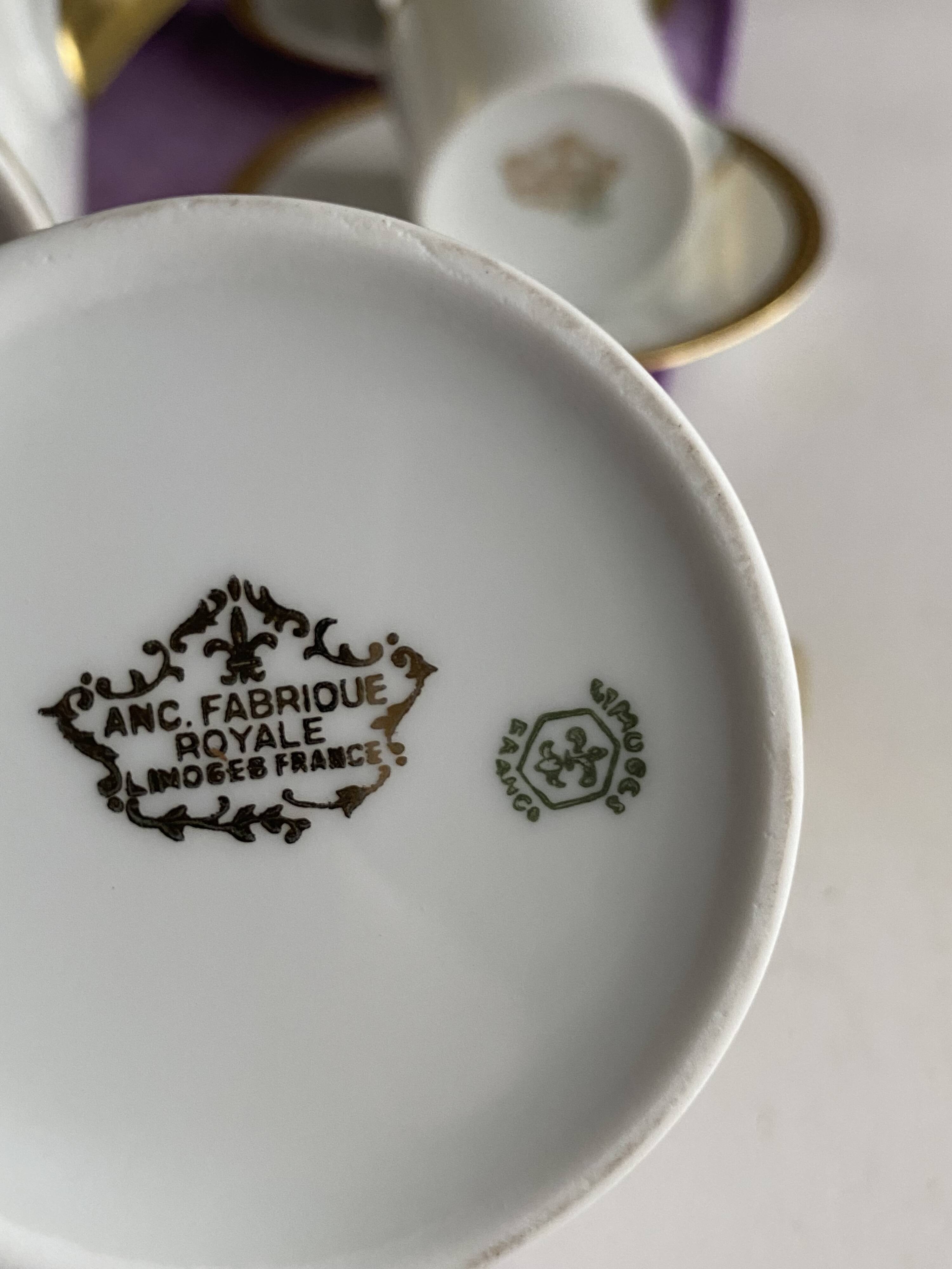 Antique coffee service from the Manufacture Royale Limoges
