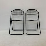 Set of 2 post modern wire chairs by Niels Gammelgaard for Ikea , 1980's