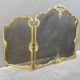 19th century fireplace fire guard by Bouhon Frères in bronze, French spark guard 1880