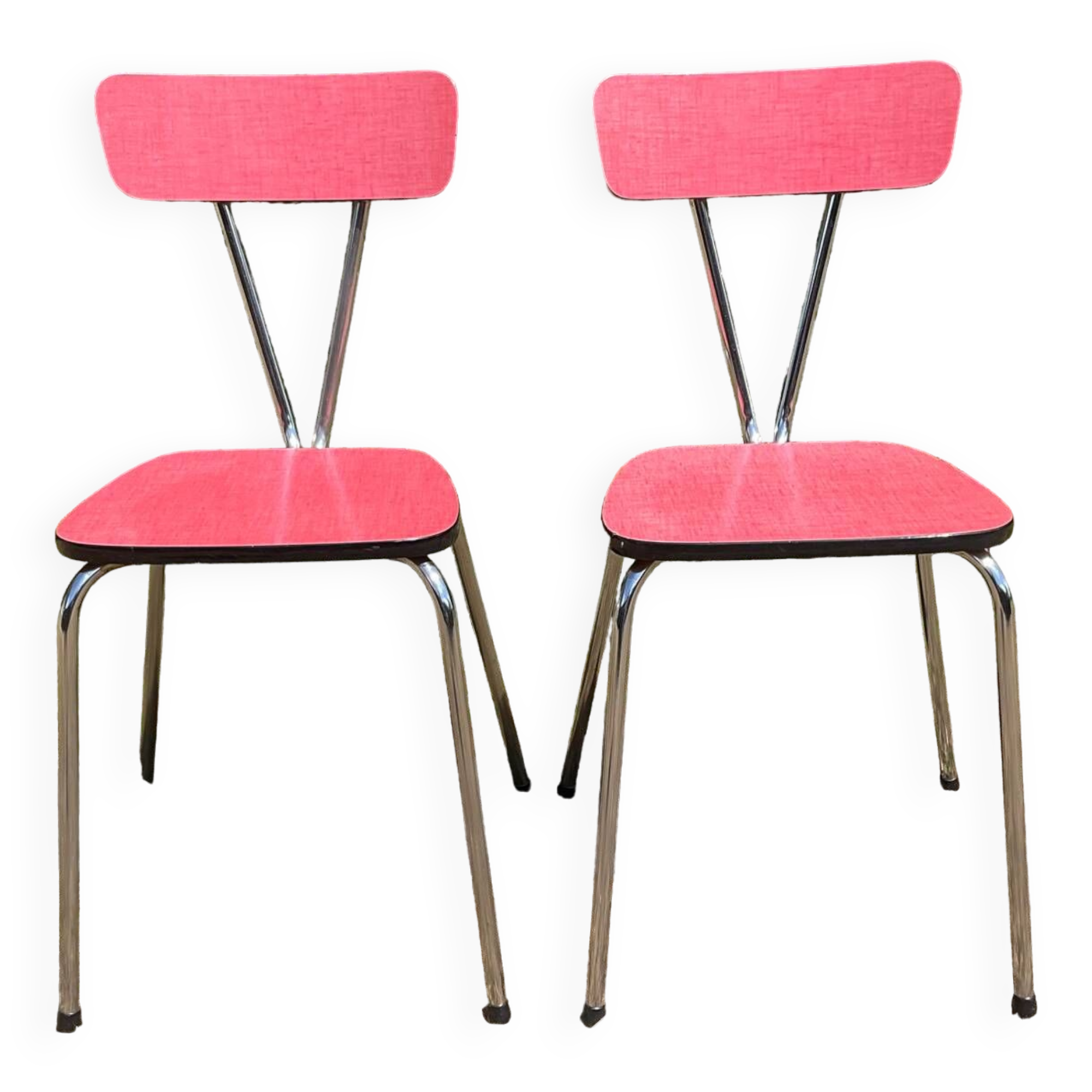 Pair of Formica chairs from the 60s and 70s