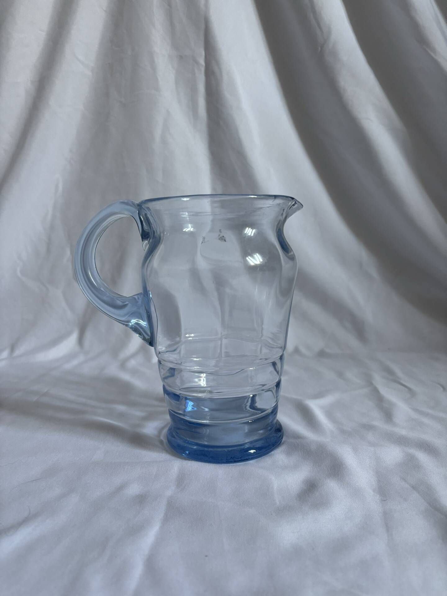 Art Deco blue glass carafe