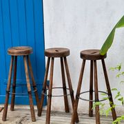 Set of 3 wooden stools