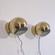 Pair of Scandinavian brass wall lamps 1970
