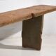 Antique green solid wood bench (c.1920) #26