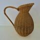 Imposant vase "pichet" en rotin, sud de la France, French Riviera, 1970