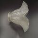 Replacement lampshade in vintage French opaque white glass with fluted edge 0183