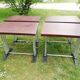 Lot of 4 tables bistro "Lelong"
