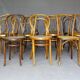 Set de 11 chaises bistrot bois et cannages, 1900/1915