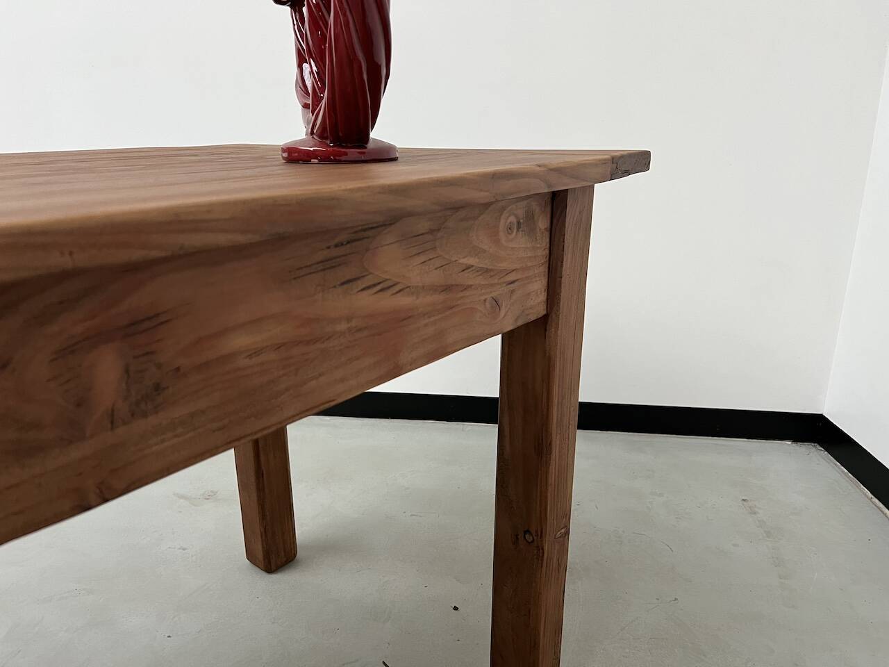 Table de ferme en pin 223 cm, années 70