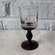 6 verres apéritif anciens, verre vintage pied prune