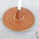 Dutch mid-century floor lamp with glass shade