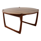 Scandinavian vintage teak coffee table Peter Hvidt and Orla Mølgaard, 1960s
