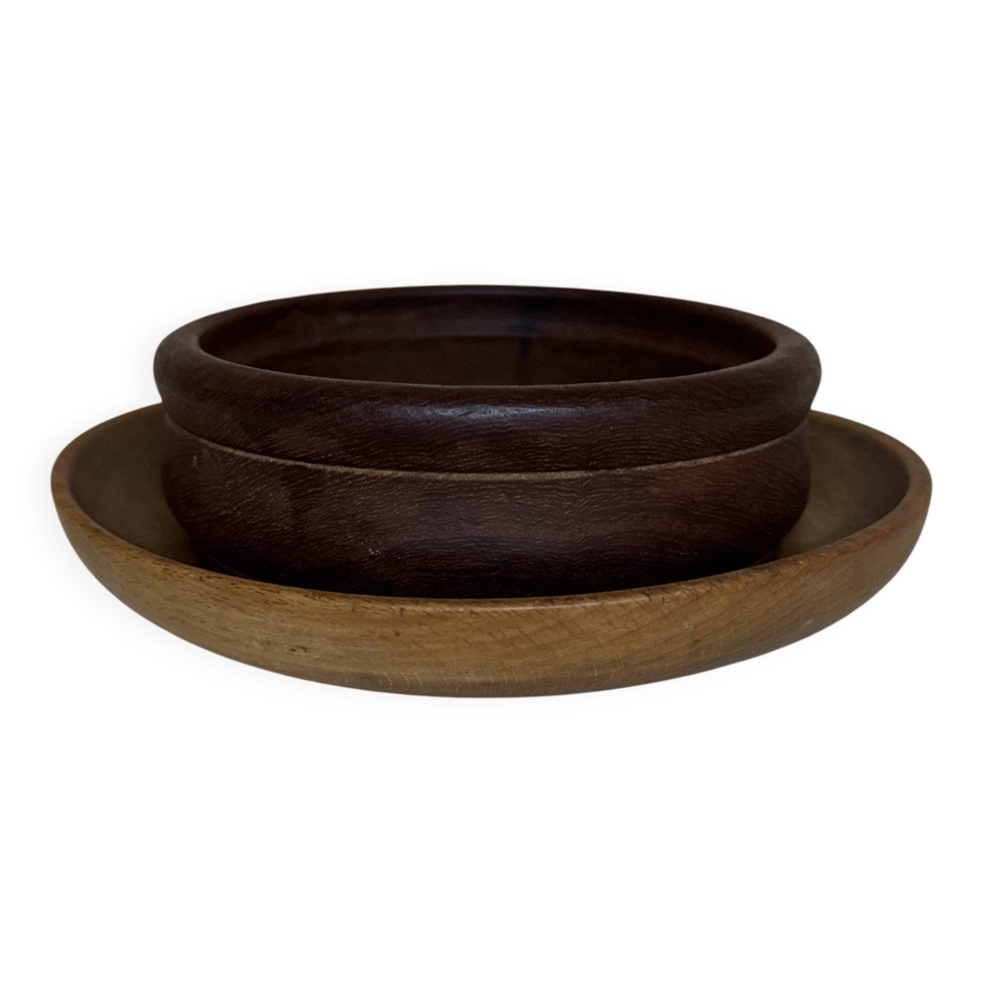 Pair of raw wood pocket vases