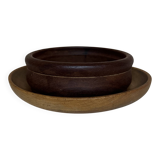 Pair of raw wood pocket vases