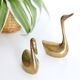 Brass goose duo, vintage paper press