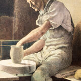 Displays educational work of 1929 ceramics