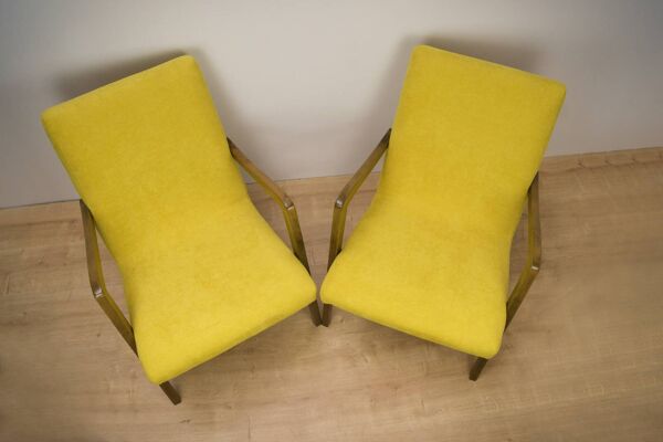 Fauteuils en hêtre type 300-138 de l'usine de meubles Bystrzyckie, années 1960, lot de 2