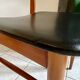 Set de 5 chaises scandinaves teck et skaï