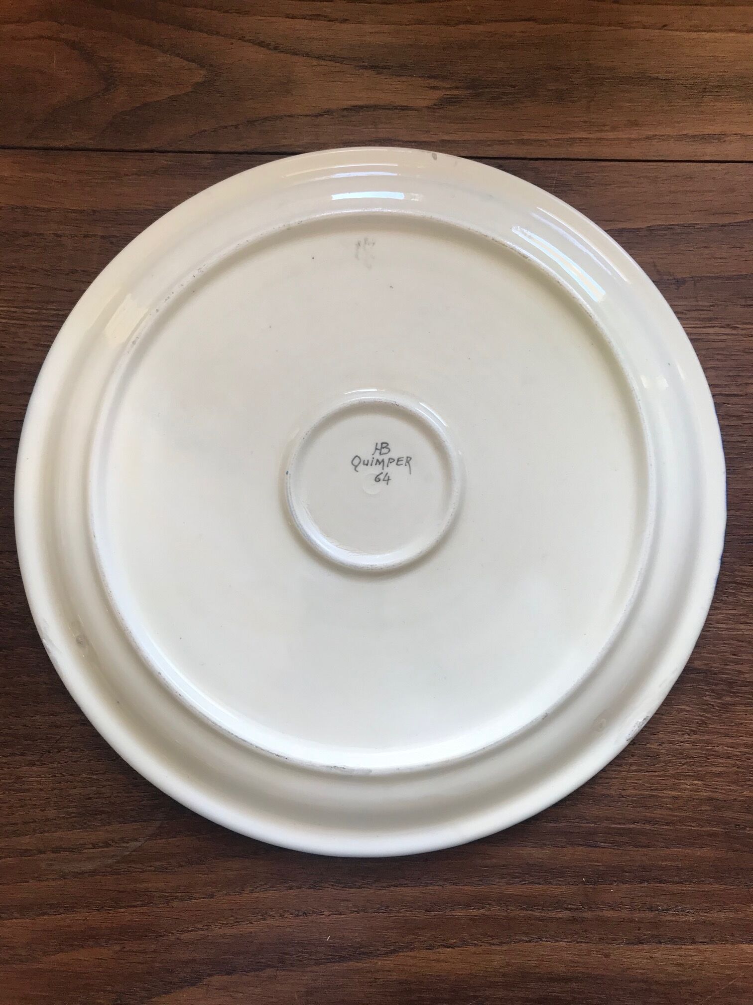 Pair of plates HB Quimper Odetta