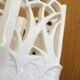 Openwork pot / letter holder in Art Nouveau ceramic