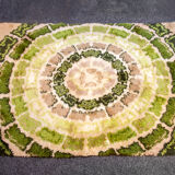 Carpet with psychedelic designs in wool Italy 70s 155x220cm