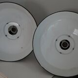 Pair of industrial workshop hanging lamps 50