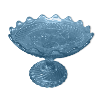 Blue molded glass display cup - Geoge Sand, 19th