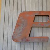 Letter to sign vintage metal 'E '.