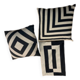 3 geometric pattern cushions