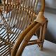 Fauteuil rotin corbeille vintage