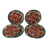 6 oyster plates from the 50s/60s