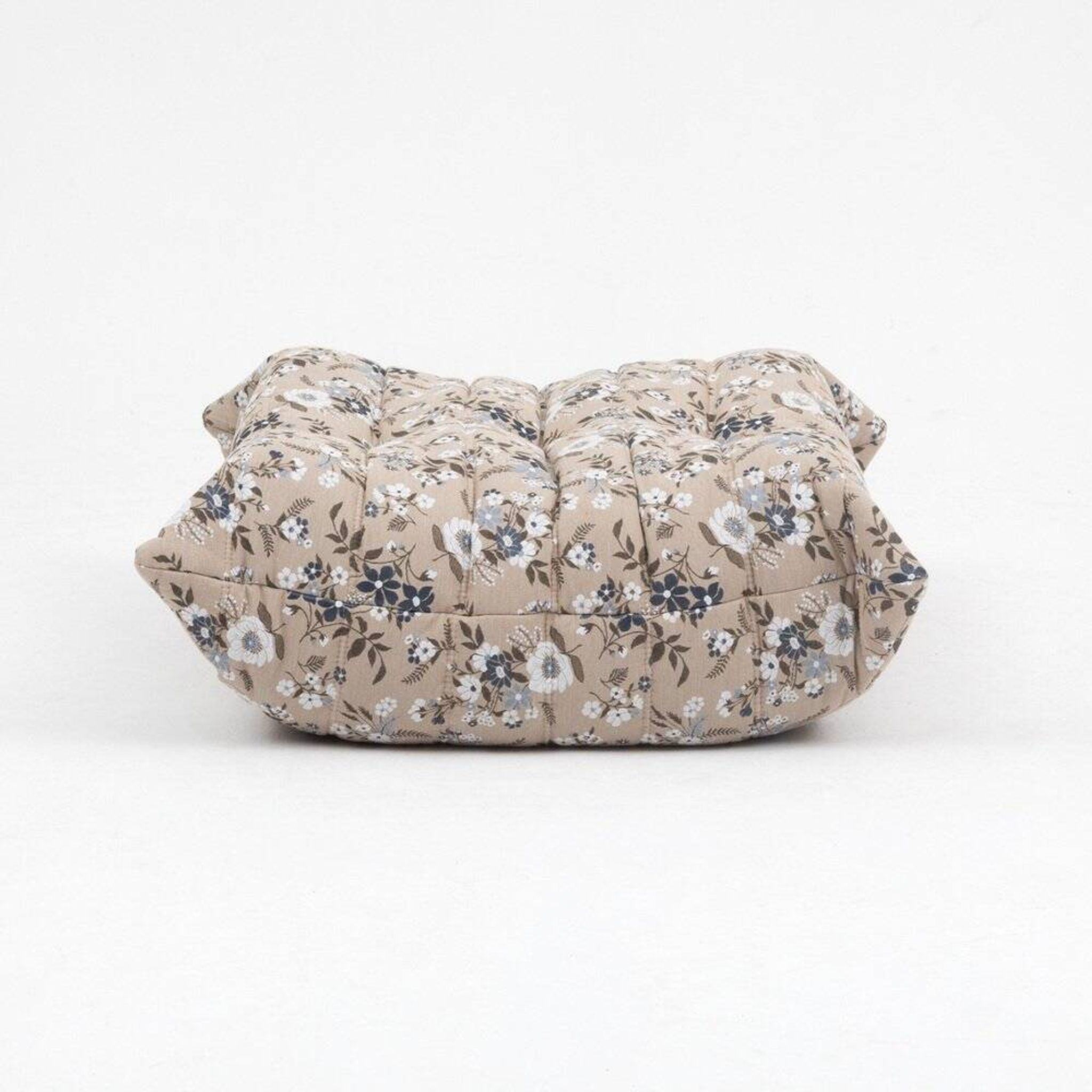 Togo pouf and 2-seater sofa in pattern by Michel Ducaroy for Ligne Roset, set of 2