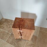 Brutalist larch stool