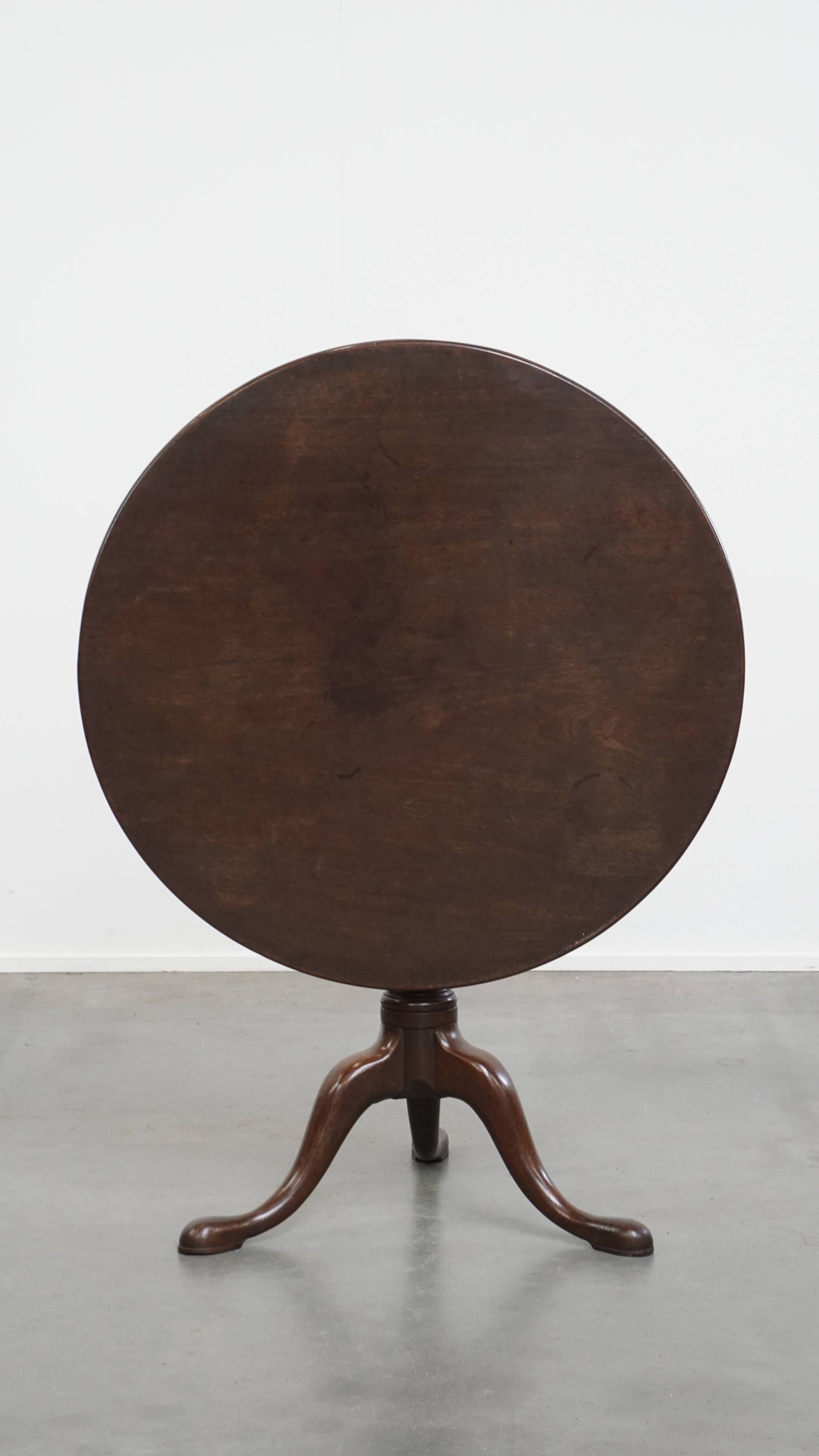 Table pivotante et inclinable en forme de cage à oiseaux, style anglais, du XVIIIe siècle