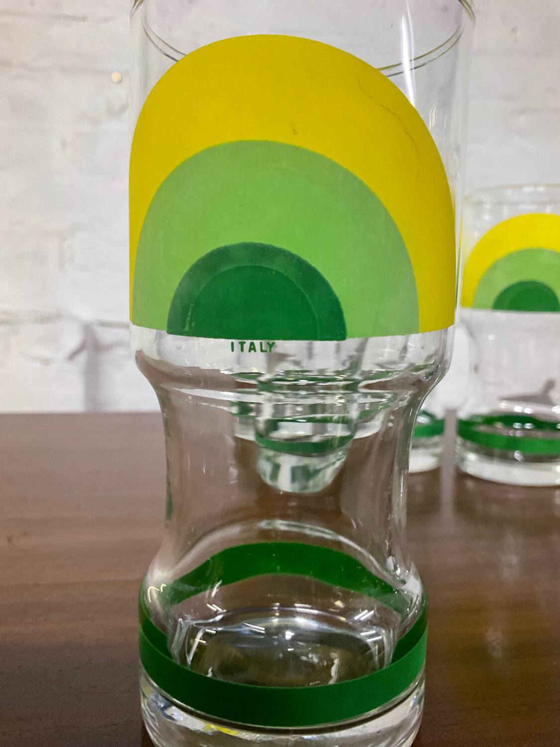 Series of 6 vintage Italy glasses