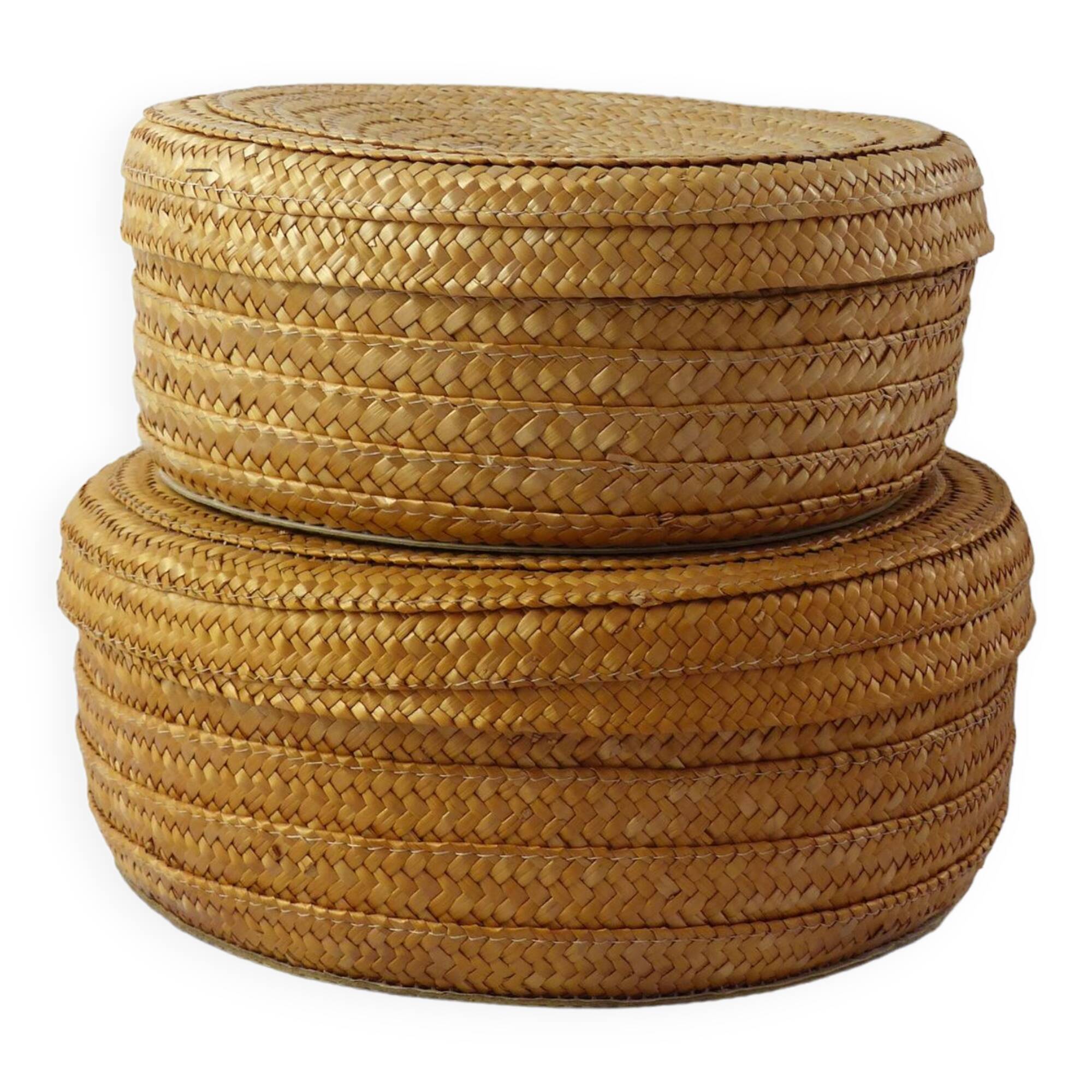 Set of 2 raffia baskets