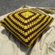 Vintage wool cushion crochet year 60