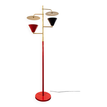 Lampada da terra due luci di Stilnovo, anni '50