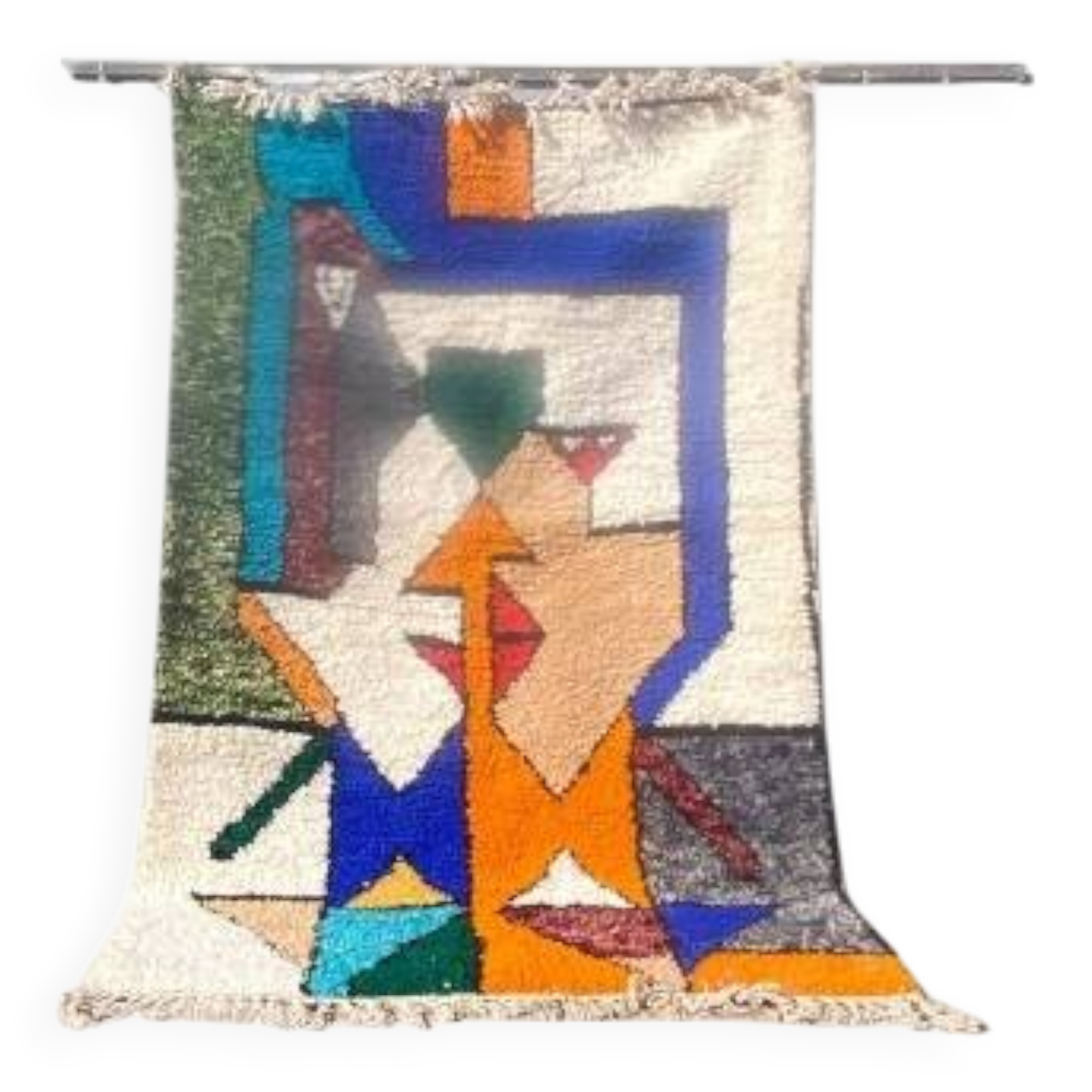 Handmade Colourful Moroccan Wool Rug – Authentic Berber Art & Vibrant Design