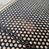 table door Brass vinyl and perforated sheet metal , 60s