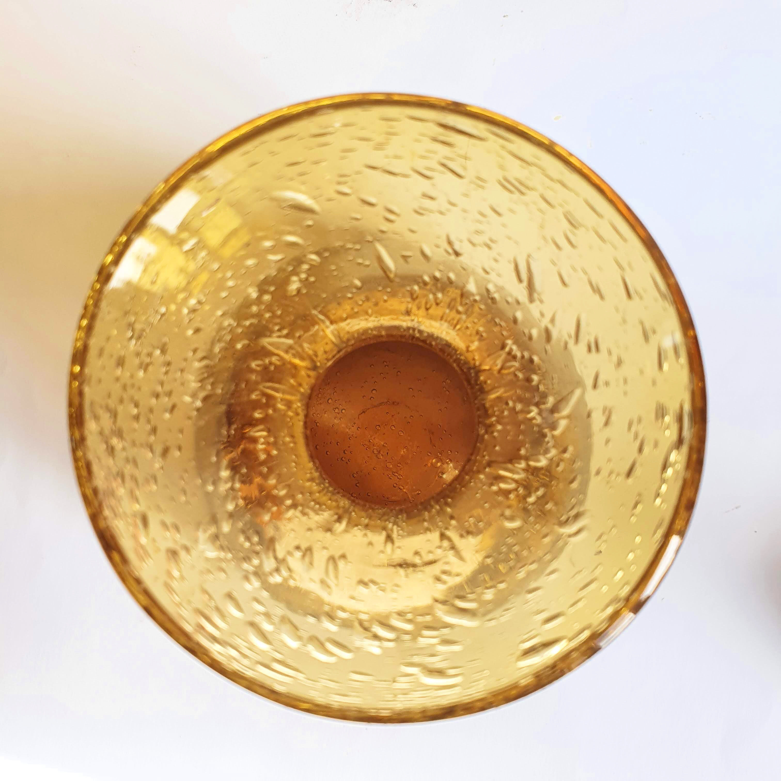 Biot blown glass decanter