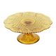 Art Deco Amber Cake Stand Depression Glass 31cm