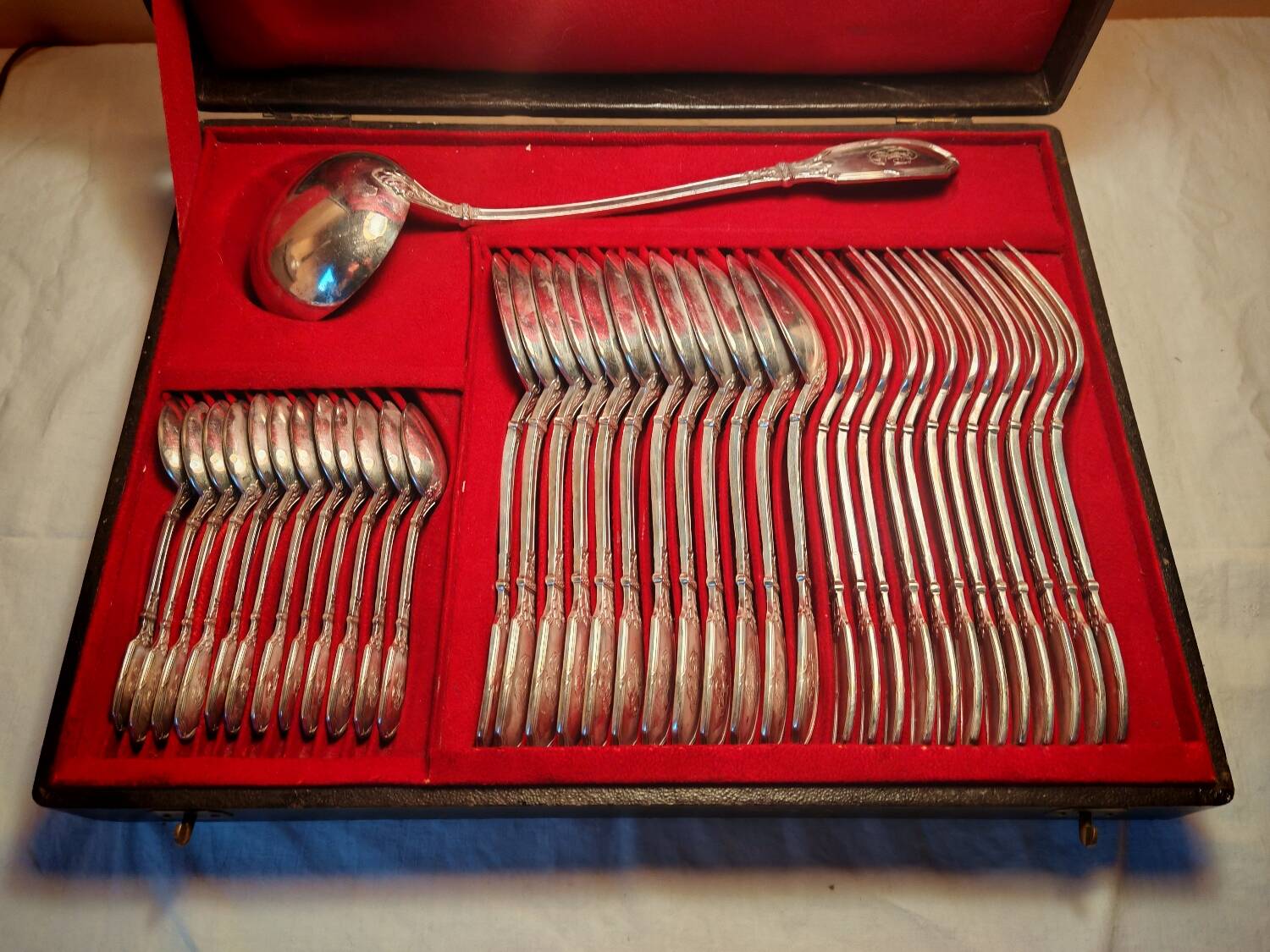 Silver-plated cutlery set, 1900