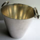 Art Deco champagne bucket, beautiful silver metal, 2 rings handles, signed ST Médard