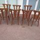 Lot 7 chaises de bistrot bois, année 70/80/90