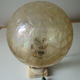 Art Deco nautilus table lamp, marble and golden globe