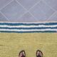 Tapis en laine pure fait main traditionnelle artisanale 2/3 m