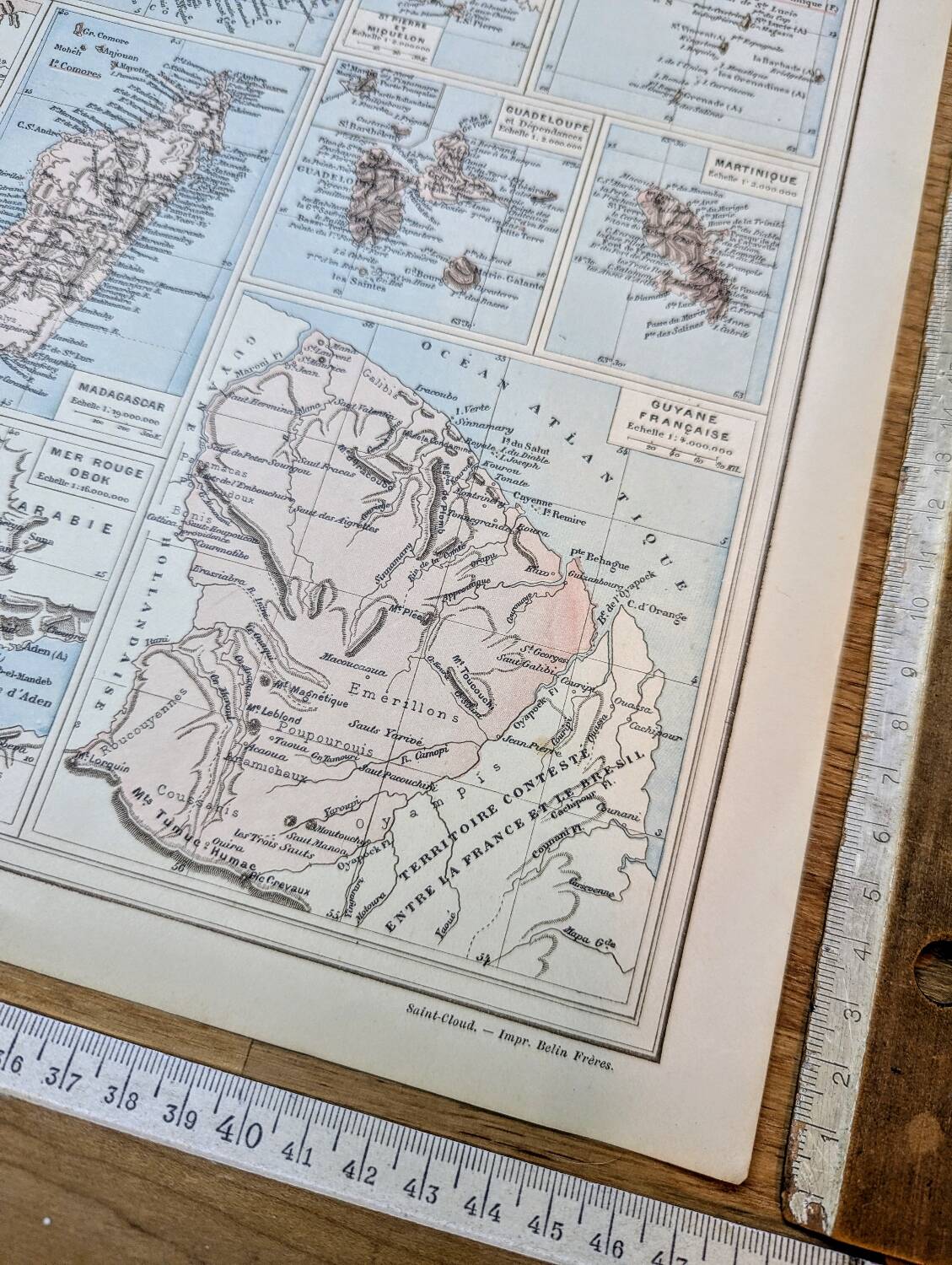 The French Empire, original map printed in 1892.
